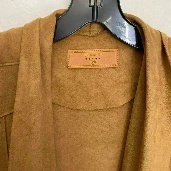 Blank NYC Drape Front Faux Suede Jacket - Picture 3 of 6